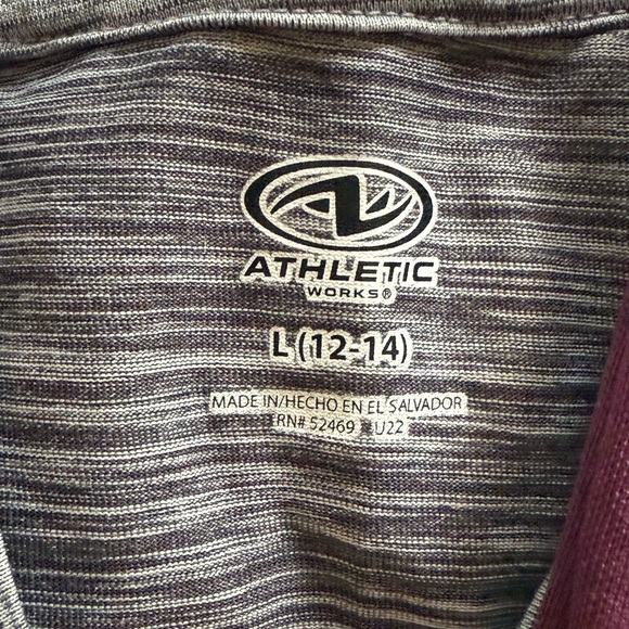 Athletic Works Maroon and Gray Long Sleeve T-Shirts, L - Picture 6 of 9